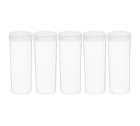HEANUJJ Contenitori Trasparenti in Plastica per Monete Commemorative, Tubi Protettivi Tappo Sigillato Diametro 32 MM, Set da 5 per Conservazione e Raccolta Numismatica