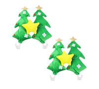 HEANUJJ Corna di Renna per Auto Natale Decorazione Veicoli 2 Set in Velluto Oro Resistente e Facile da Installare Addobbi Natalizi per Strada e Festa
