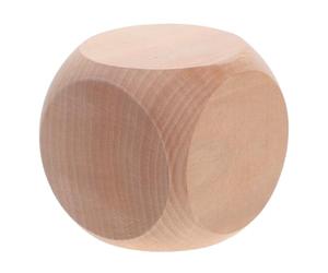 HEANUJJ Dadi Cubo di Legno 80mm Beige per Giochi Fai da Te e Feste, Versatile e Minimalista Libertà Creativa per Scenari di Gioco e Party