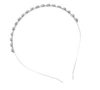 HEANUJJ Fascia per capelli da sposa con fiore di, bianca, lega, stile splendido, per Halloween e cerimonie