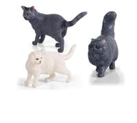 HEANUJJ Figura di Gatto in Plastica Decorativa la Casa, Oggetto Facsimile e Prop Fotografico per Pittori e Arredamento Domestico