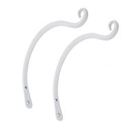 HEANUJJ Ganci da 2 in Ferro Bianco per Appendere Cesti di Fiori e Gabbie per Superficie Liscia e Resistente alla Deformazione per Decorazioni Esterne