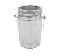 HEANUJJ Jar Light Bottiglia Lampada da Esterno Decorativa in Vetro, Latta e Plastica, Bianca, , a Risparmio Energetico, per Esterni e Varie Occasioni