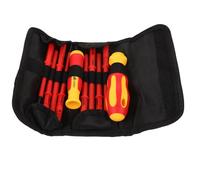 HEANUJJ Kit 10 Pezzi Cacciaviti Isolati per Elettricista Impugnature in Materiale Antiscivolo e Custodia, Strumenti per Manutenzione Elettrica e Lavori di Precisione