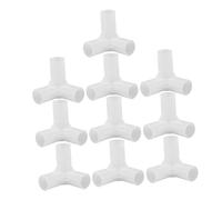 HEANUJJ Kit 10pezzi Connettori a Giunto a 3 per Asta Armadio in Plastico Bianco, Supporto Robusto e Facile Installazione per Armadi e Aree di Stoccaggio Domestico