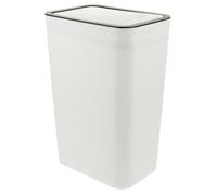 HEANUJJ Pattumiera Sottile con Coperchio a Pressione 10l in Plastica Bianca con Stampa Decorativa, Contenitore per Rifiuti da Cucina e Bagno, Secchio Comodo la Casa e Ufficio in Spazi