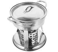 HEANUJJ Pentola Calda in Metallo Inossidabile 304 Riutilizzabile e Resistente All'usura, Pentola da Campeggio Pratica e Portatile per Zuppe e Hotpot
