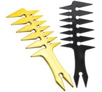 HEANUJJ Pettine per Chioma Uomo 2 Pezzi in Abs Design a Denti Larghi, Stile Retrò e Semplice, per Creare Acconciature Diverse e Uso Quotidiano in Ufficio o Compleanni