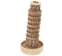 HEANUJJ Scultura Torre Pendente di Pisa in Resina, Mini Edificio Architettonico Italiano Decorativo per Casa, Ufficio e Giardino, Scultura Artigianale Compatta e Resistente