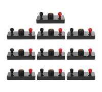 HEANUJJ Set 10 Pezzi Portalampada a Vite per Laboratorio Fisica, Base Lampada Plastica Nera per Esperimenti Scolastici, Attrezzatura Didattica Circuiti Elettrici e Dimostrazioni Educative