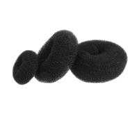 HEANUJJ Set 3 Pezzi Anello per Chignon in Nylon Nero, Facile da Usare Opzioni di Styling per Chioma Dolci e Adorabili in Diverse Occasioni