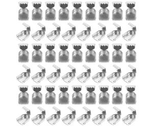 HEANUJJ Shoe Fasteners 100 Pezzi Fermagli per Lacci in Metallo Argento, Fibbia ad Occhiello in Lega di Rame, Clip per Lacci che Impediscono lo Scioglimento per Stivali