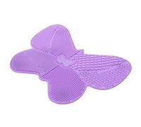 HEANUJJ Tappetino Ventosa Retro per Pulizia Pennelli in Silicone a Forma di Farfalla Facile da Usare per Pulire Strumenti Make Up a