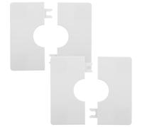 HEANUJJ Tappi Copriforo Quadrati 2 Pezzi in Plastico Bianco 28mm Adesivo Autoadesivo per Foro Parete e Presa Condizionatore Uso Versatile e Alta Durata