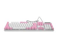 HEANUJJ Tastiera da Gioco e Tasti Sospesi 104 Tasti Abs Resistente Meccanica P rosa Supporto Pieghevole per Accessori Gaming