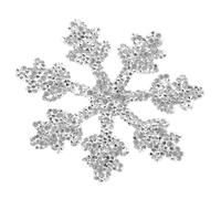 HEANUJJ Toppe Termoadesive Fiocco Ghiacciato in Resina Argento Decorazione Pietre Decorative, Pratiche e Versatili per Decorare Cappelli e Costumi