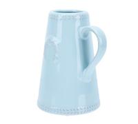HEANUJJ Vaso in Ceramica Blu Elegante e Decorativo per Piante da Interno, per Studio e Ufficio, Oggetto D'arredo Casa Raffinato e Funzionale