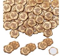 Heanvmyss Adesivi per sigilli, 20 pezzi, adesivi per cera dorati, sigilli di cera, timbro per invito matrimonio, compleanno, festa, buste