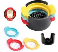 Heanvmyss Affettatrice per Uova Sode 3 in 1,Tagliauova in Acciaio Inox,Taglia-uova per Fettine Sottili Ovali,Multifunzione Utensile Tagliare per Cucina,Frutta,Fragola,Kiwi,Funghi