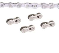 Heanvmyss Catena Bici,4 Paia Maglie per Bicicletta,Collegamento a Catena per Bicicletta,Anello Mancante per Bicicletta,Catena a Sgancio Rapido Riutilizzabile per Bici 11 Velocità Catena(Argento)