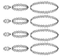 Heanvmyss Collane Elastiche Girocollo Tatoo,12 Pezzi Collana Tatuaggio Set,Gotiche Retrò Choker Necklace Anni '90,Stretchable Moda Catena per Ragazze,Bambina,Donna(Nero)