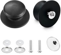 Heanvmyss Manopole di Ricambio per Coperchio Pentola,2 Pezzi Pomello Coperchio Pentola Universale,Pomello Sostituzione Rimovibile Antiscottatura con Viti per Utensili da Cucina