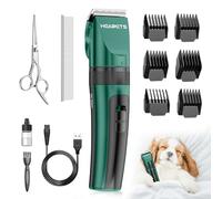 HEAPETS Tosatrice elettrica per cani, confezione singola, a basso rumore, ricaricabile, senza fili, per cani, gatti e altri animali domestici, verde