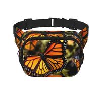 Heaps Of Orange Monarch Butterflies Marsupio da donna, impermeabile, regolabile, alla moda, casual, a tracolla, per corsa, allenamento, escursionismo, viaggi, nero, taglia unica, Nero , Taglia unica