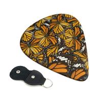 Heaps Of Orange Monarch Butterflies - Plettri per chitarra, 6 pezzi, per chitarra acustica, elettrica, basso, chitarre acustiche, ukulele, sottili, medi, spesse, 0,71 mm