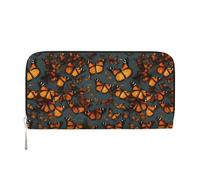 Heaps of Orange Monarch Butterflies - Portafoglio da donna, con tasca con cerniera, pochette alla moda come regalo
