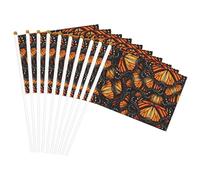 Heaps of Orange Monarch Butterflies Print Convenience Handheld Flags Portable Flag Decor Matrimoni Anniversari Vacanze