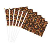Heaps of Orange Monarch Butterflies Print Handheld Flag Lightweight Festival Flags Indoor Outdoor Decor Parade Party Events