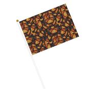 Heaps of Orange Monarch Butterflies Print Handheld Flag Lightweight Festival Flags Indoor Outdoor Decor Parade Party Events