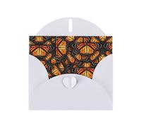 Heaps Of Orange Monarch Butterflies Printing Holiday Love Buckle Pearl Paper Bulk con buste di auguri, Thinking Of You Cards 4 x 15,2 cm