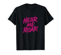 Hear Me Roar - Spazzola Rosa retrò Animal Energy Wildcat Maglietta