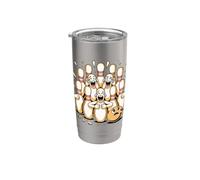 Hear the Ten Pins Laughing Bowling Bowler Pun Bicchiere termico in acciaio inox doppia parete