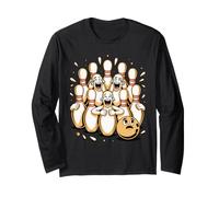 Hear The Ten Pins Laughing Bowling Bowler Pun Maglia a Manica