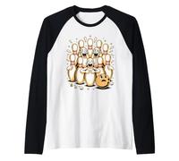 Hear The Ten Pins Laughing Bowling Bowler Pun Maglia con Maniche Raglan