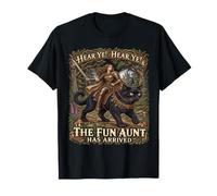 Hear Ye Hear Ye The Fun Aunt Has Arrived Funny Cat Maglietta