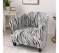 Hearda 1 Pieza Funda de Sillón Elásticas, Estilo Abstracto Funda de Sillón, 1 Plaza Funda De Sofá para Silla De Club Universal,Extraíbles Lavables fundas Sofa,Fundas de Butaca (Bianco)