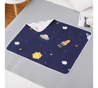 Hearda 2 Pezzi Traversine Lavabili per Incontinenza Adulti Anziani Bambini Neonato, Bifacciale Riutilizzabili Coprimaterasso Impermeabile Assorbente Protezioni Materasso Foglio (Cosmo,80x120cm)