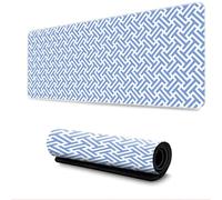Hearda 3D Modello Tappetino Mouse, Lettera I Stampa Tappetino Mouse XXL/XL/L, Tappetino Mouse Gaming con Base in Antiscivolo e Bordi Cuciti, Mouse Pad per Ufficio e Casa (700x300x3mm,Blu)