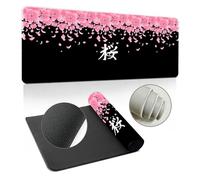 Hearda 3D Modello Tappetino Mouse, Sakura Giapponese Tappetino Mouse XXL/XL/L, Tappetino Mouse Gaming con Base in Antiscivolo e Bordi Cuciti, Mouse Pad per Ufficio e Casa (1200x600x3mm,Rosa 1)