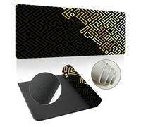 Hearda 3D Tappetino Mouse, Puzzle Multicolore Tappetino Mouse XXL/XL/L, Tappetino Mouse Gaming con Base in Antiscivolo e Bordi Cuciti, Mouse Pad per Ufficio e Casa (900x400x3mm,Giallo)