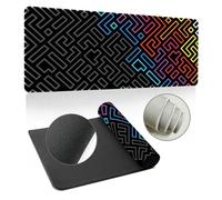 Hearda 3D Tappetino Mouse, Puzzle Multicolore Tappetino Mouse XXL/XL/L, Tappetino Mouse Gaming con Base in Antiscivolo e Bordi Cuciti, Mouse Pad per Ufficio e Casa (900x400x3mm,Rosso)