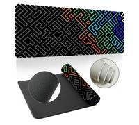 Hearda 3D Tappetino Mouse, Puzzle Multicolore Tappetino Mouse XXL/XL/L, Tappetino Mouse Gaming con Base in Antiscivolo e Bordi Cuciti, Mouse Pad per Ufficio e Casa (900x400x3mm,Colorato)