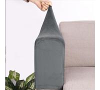 Hearda Copri Braccioli, 2/4/6 Pz Universale Copribraccioli, Velluto Copri Divano, Antiscivolo Copridivano Elasticizzato, Copri Poltrona con Braccioli per Poltrone, Divano (Grigio Scuro,4 Pezzi)