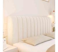 Hearda Copri Testata Letto Matrimoniale, Fodera per Testiera Letto Trapuntata Lavabile Copri Testiera Letto all-Inclusive per Testiera Camera da Letto (70x150cm,Strisce Verticali Beige)