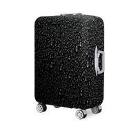 Hearda Copri Valigia 18-32 Pollici,Gocce d'acqua Multicolori Coprivaligia Elastico con Cerniera,Coprivaligia Antipolvere Antigraffio,Viaggi Business Coperture Valigie (Nero,L (26-28 pollici))