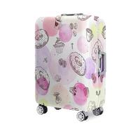 Hearda Copri Valigia 18-32 Pollici, Stampa Ciambella Coprivaligia Elastico con Cerniera, Coprivaligia Antipolvere Antigraffio, Viaggi Business Coperture per Valigie (Viola,M (22-24 pollici))